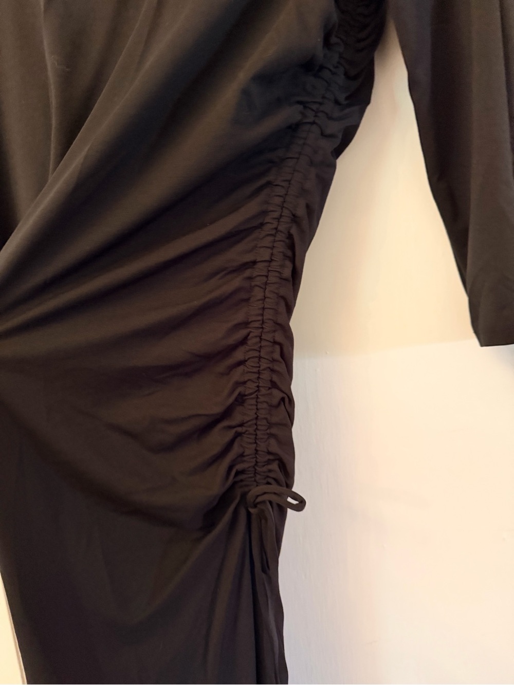 Banana Republic Black Ruched-Side Midi Dress - Women - Picture 3 of 4